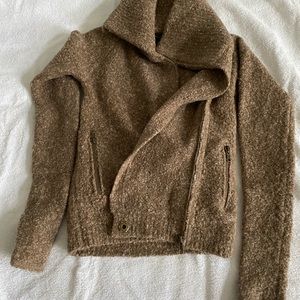 Moda international sweater size s with front zipper